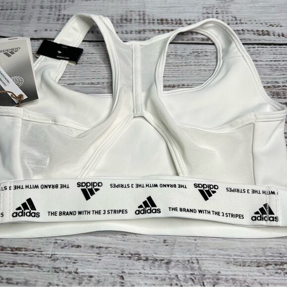 adidas Women's XXS D Cup  Powerreact Training Medium Support Bra 2XSD NEW - Picture 5 of 16